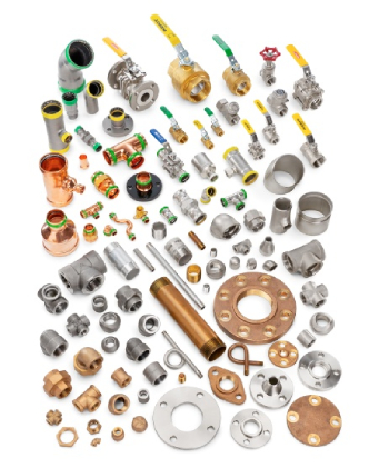 Selection of Merit Brass PVF products supplied through master distribution